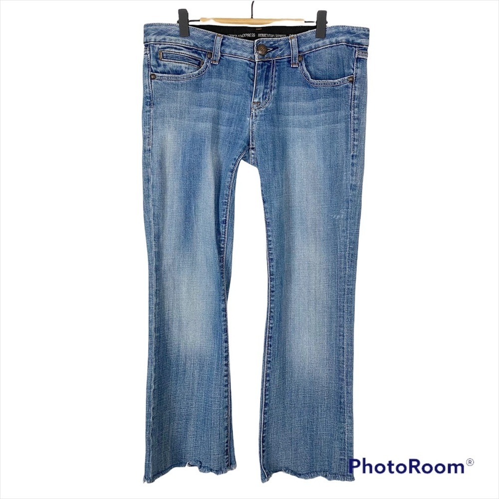 REROCK for EXPRESS Bootcut Raw Hem Ankle Jeans Size 8 - Picture 1 of 14